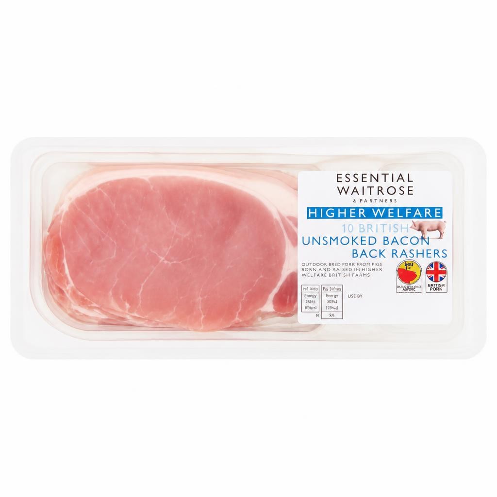 Essential 10 Unsmoked Bacon Rashers
