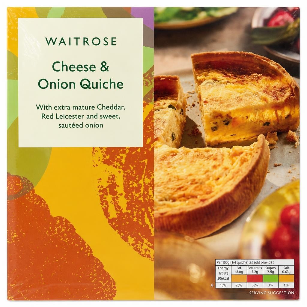Waitrose Cheese & Onion Quiche