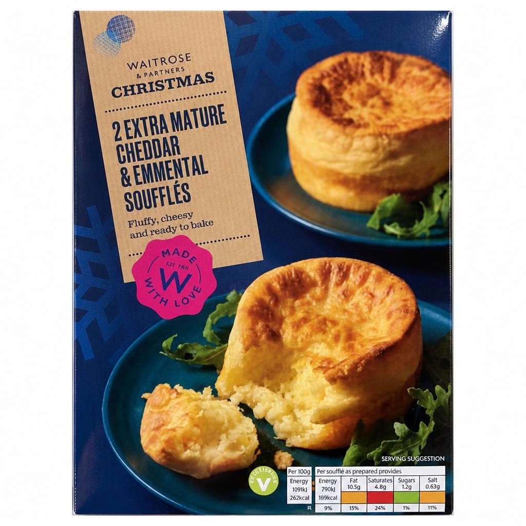Waitrose Extra Mature Cheddar & Emmental Souffles Strength 2