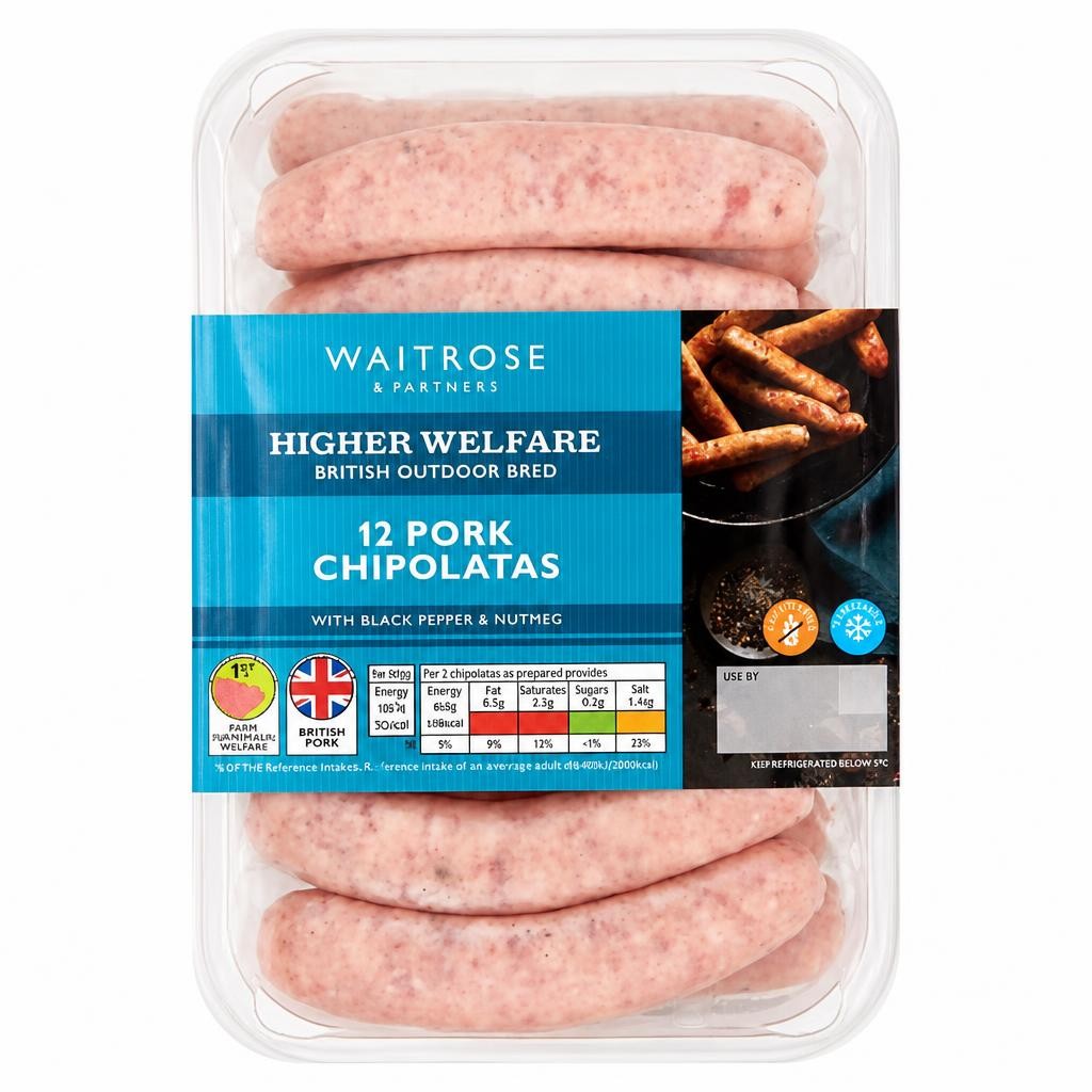 Waitrose Pork Chipolatas with Pepper & Nutmeg