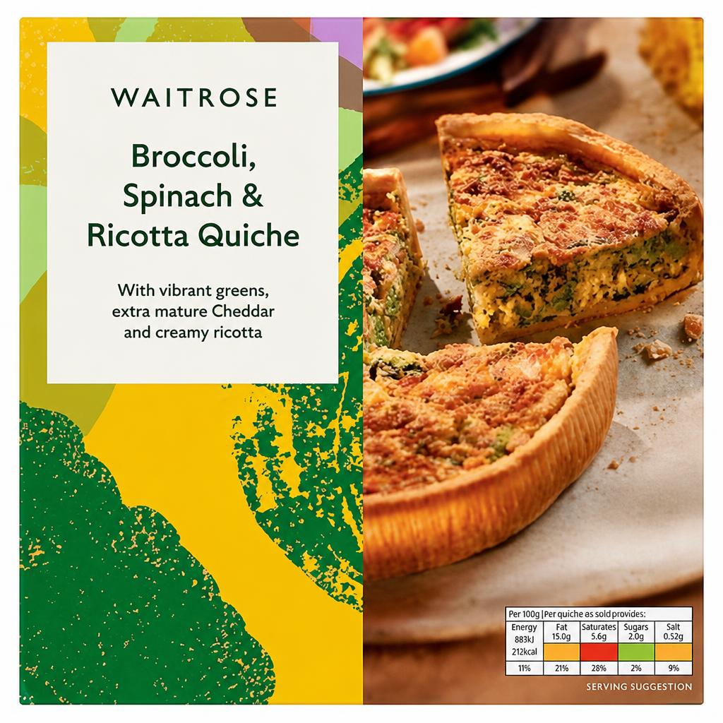 Waitrose Broccoli, Spinach & Ricotta Quiche