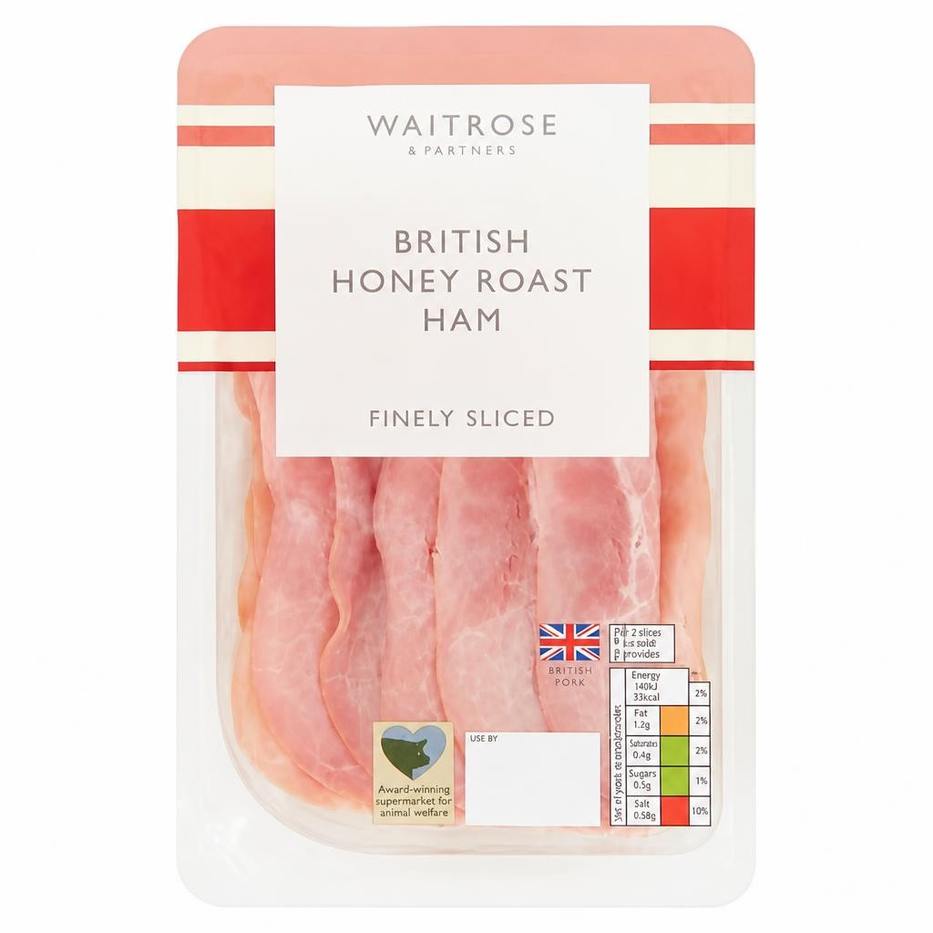 Waitrose British Finely Sliced Honey Ham