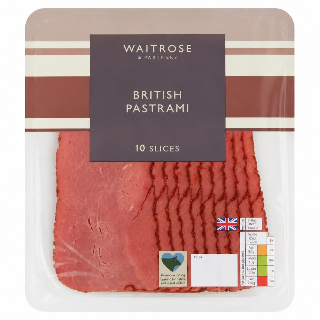 Waitrose British Pastrami 10 Slices