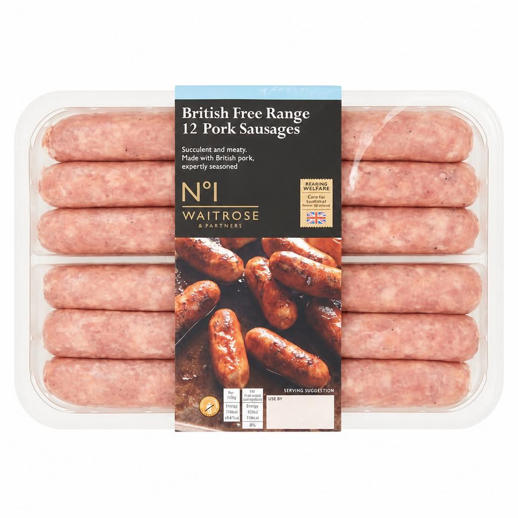 No.1 British Free Range 12 Pork Sausages