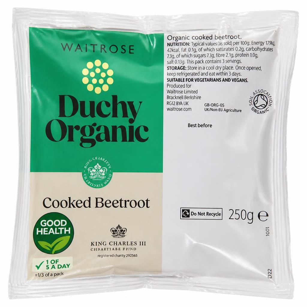 Duchy Organic Cooked Beetroot