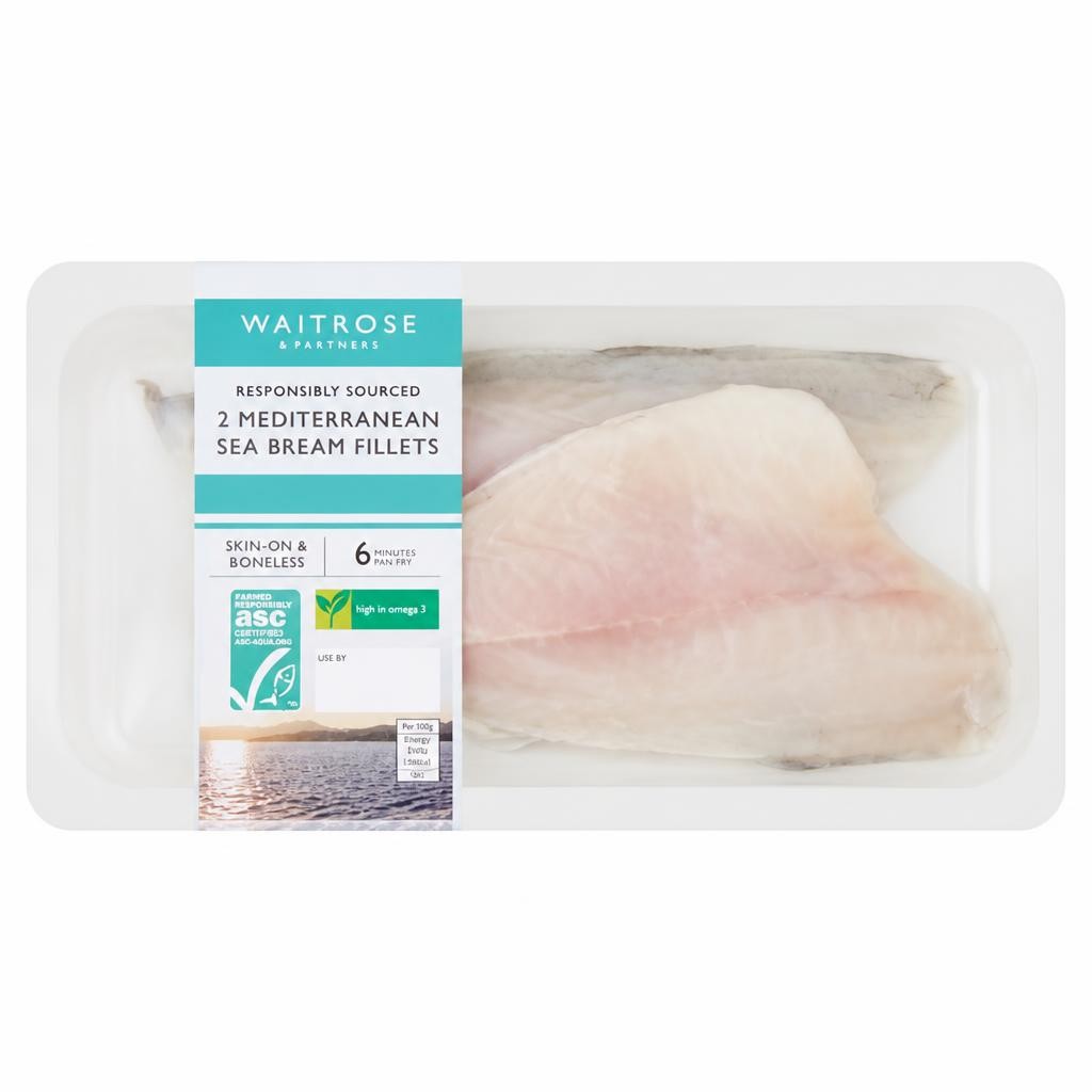 Waitrose 2 Mediterranean Sea Bream Fillets