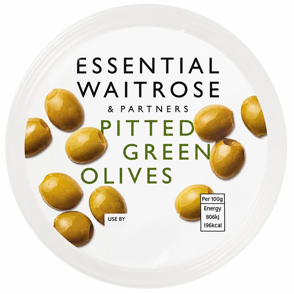 Waitrose Essential Pitted Green Olives