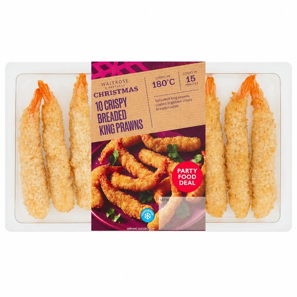 Waitrose 10 Crispy Breaded King Prawns