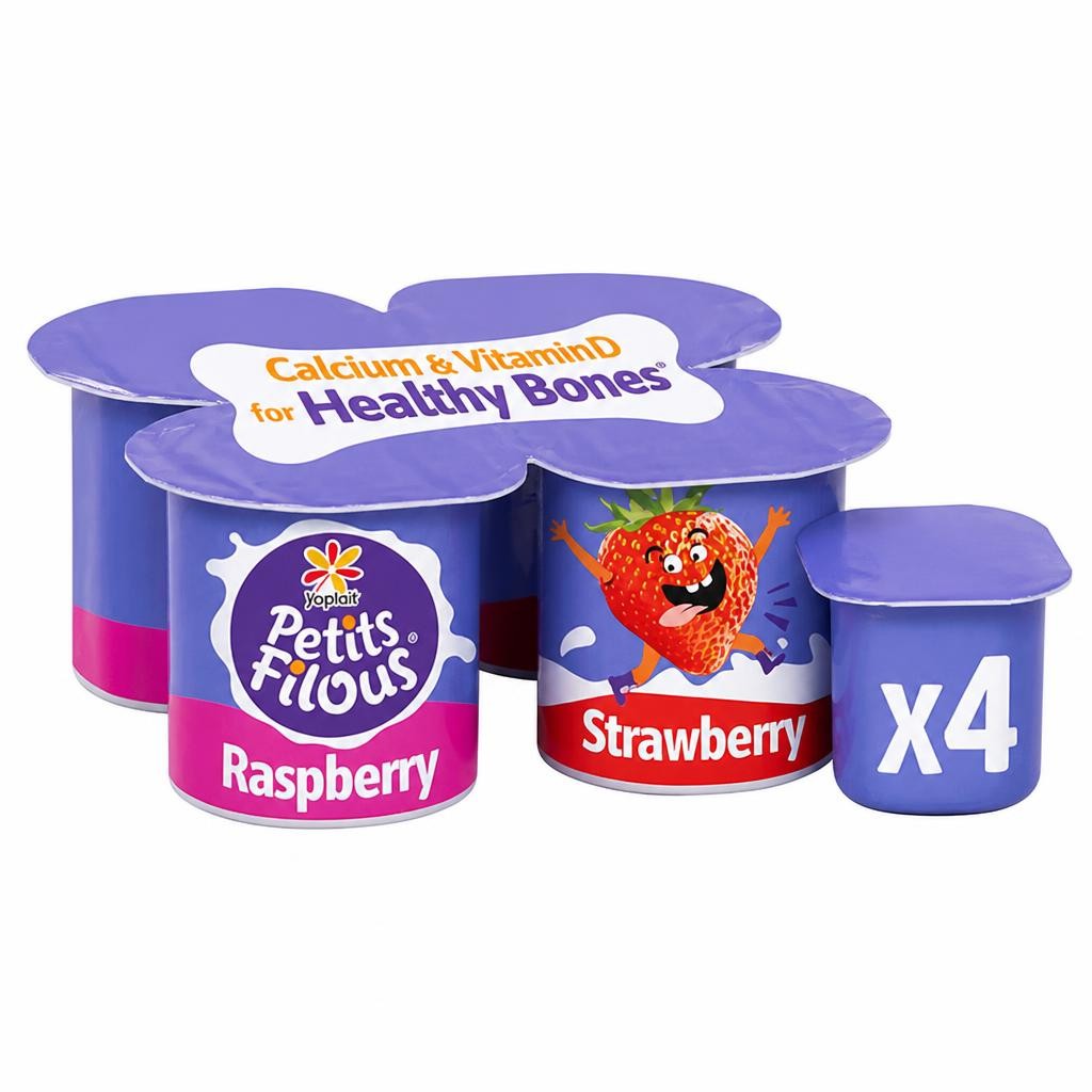 Petits Filous Strawberry & Raspberry Kids Yogurts Big Pots