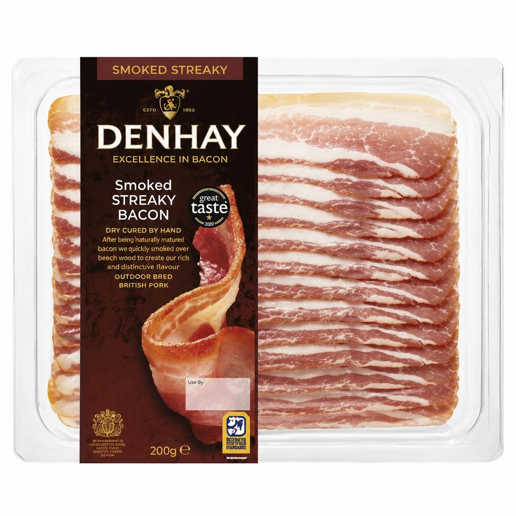 Denhay Dry Cured Streaky Smoked Bacon