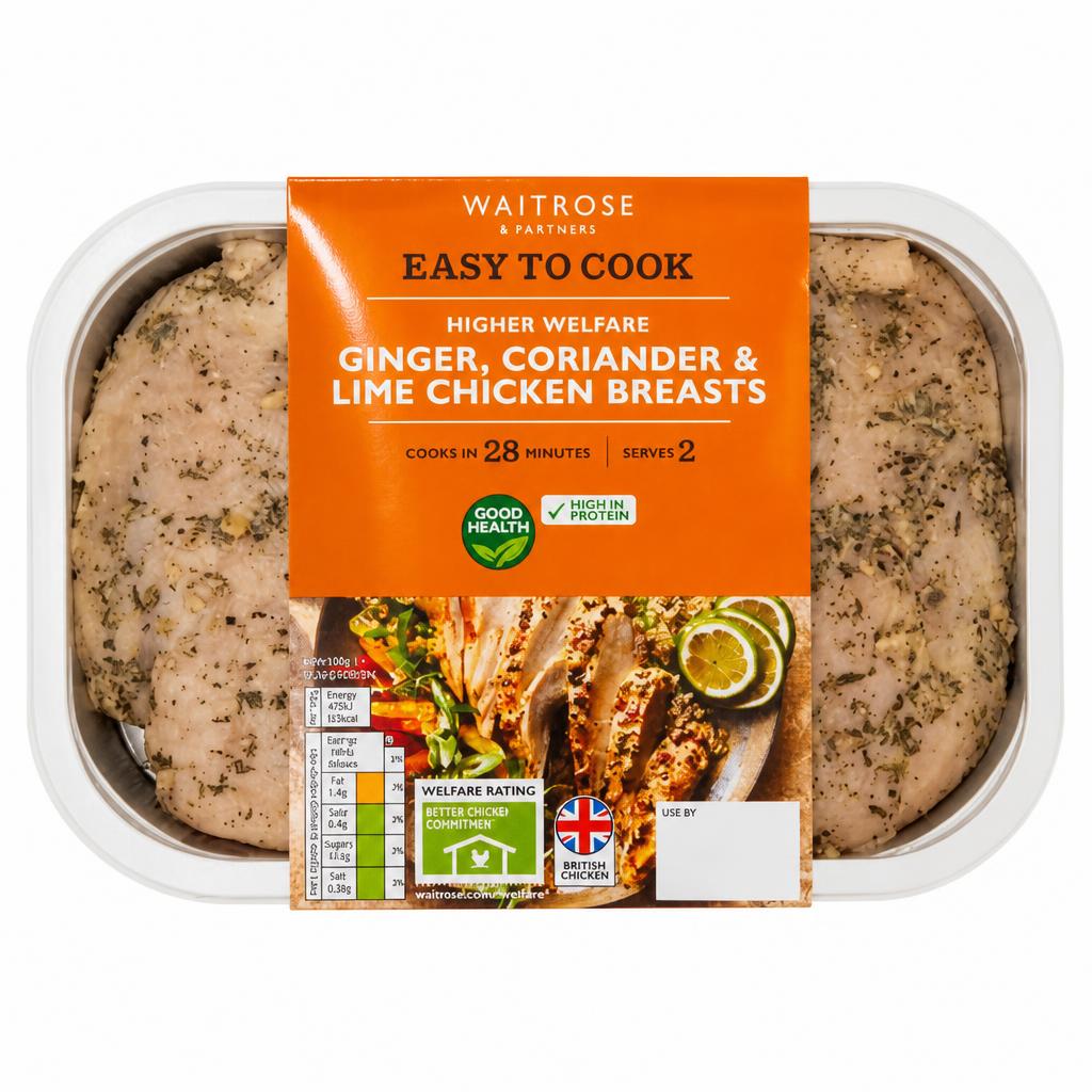 Easy to Cook Ginger, Coriander & Lime Chicken Breasts