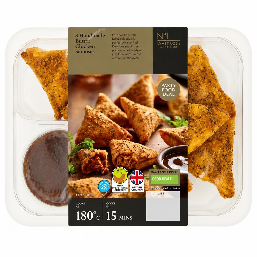 No.1 8 Handmade Butter Chicken Samosas