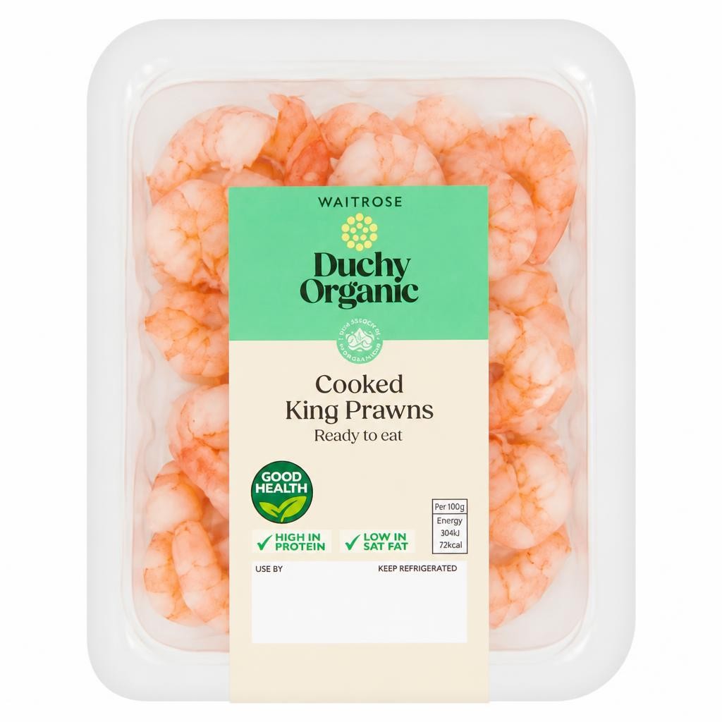 Duchy Organic Cooked King Prawns