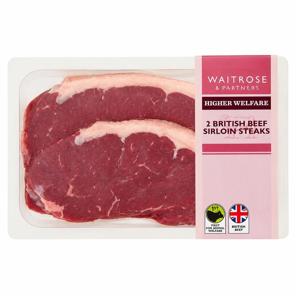 Waitrose 2 British Beef Sirloin Steaks