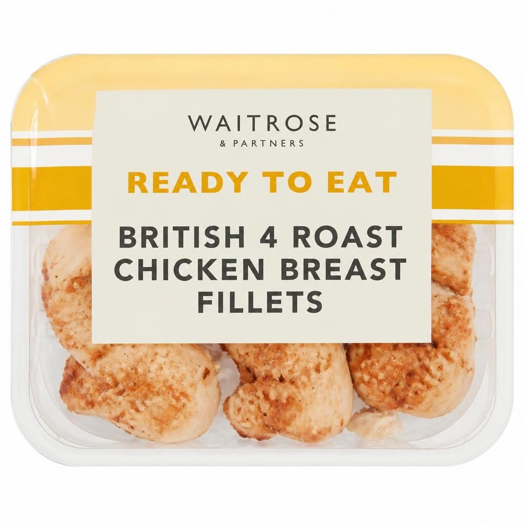 Waitrose Cooked Roast Chicken Breast Fillets 4