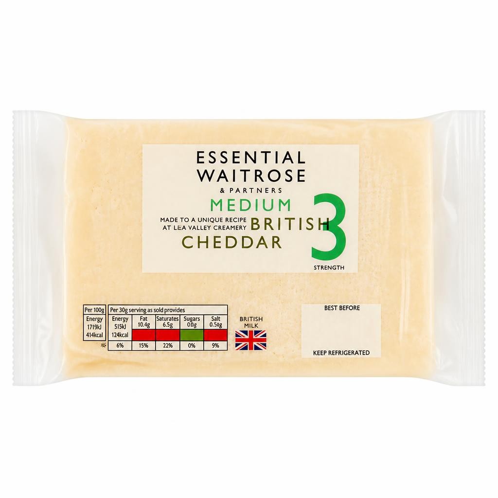 Essential Medium Cheddar Cheese Strength 3 Large