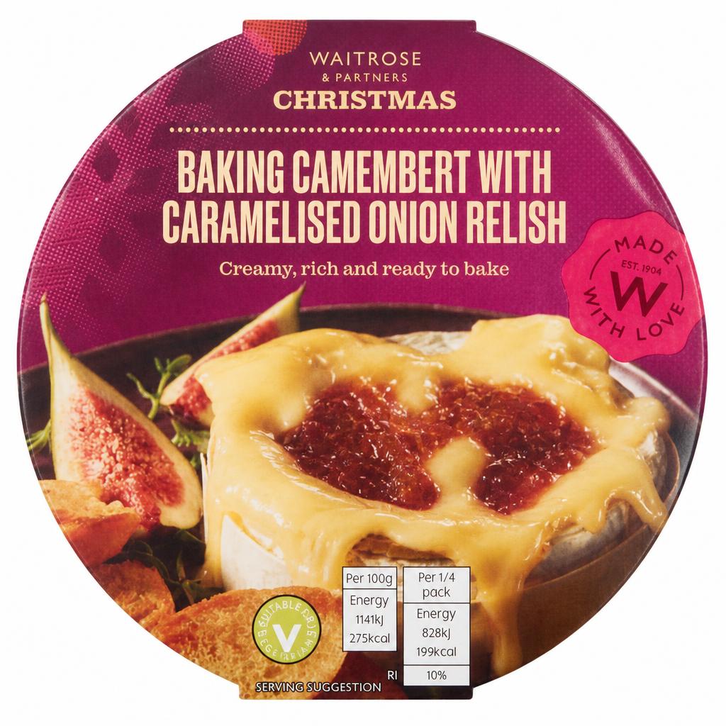 Waitrose Baking Camembert Cheese with Red Onion Relish