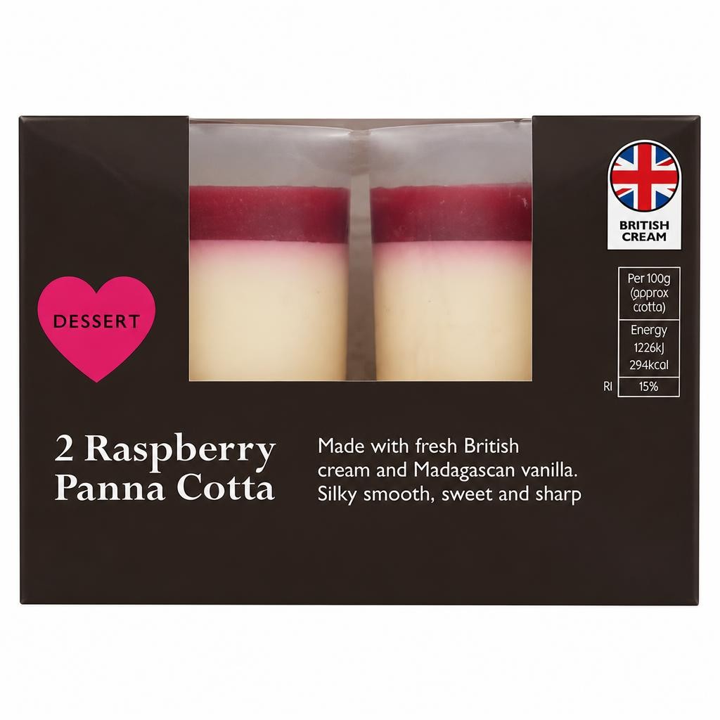 No.1 2 Raspberry Panna Cotta Desserts