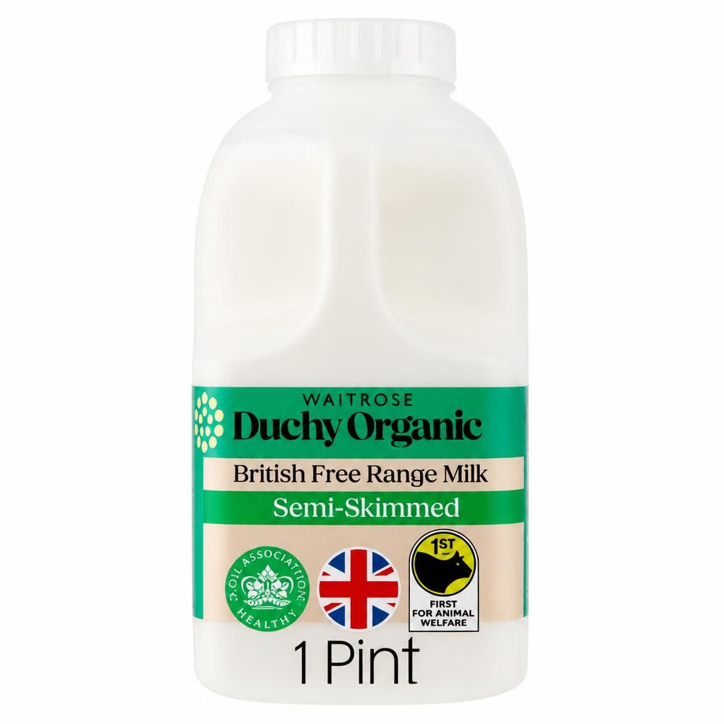 Duchy Organic Semi-Skimmed Milk 1 Pint