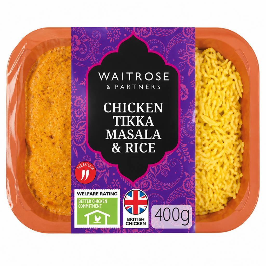 Waitrose Indian Chicken Tikka Masala & Pilau Rice for 1