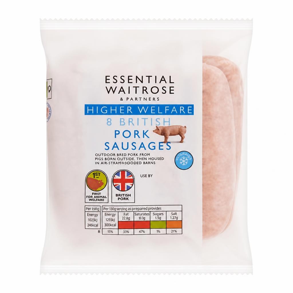 Essential 8 British Pork Sausages
