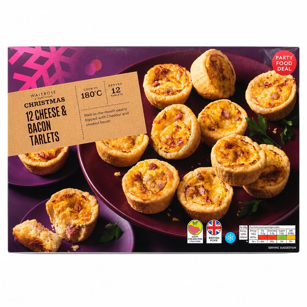 Waitrose 12 Cheese & Bacon Mini Tartlets