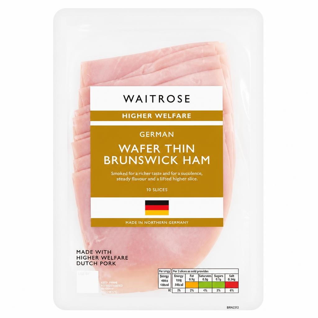 Waitrose German Wafer Thin Brunswick Ham