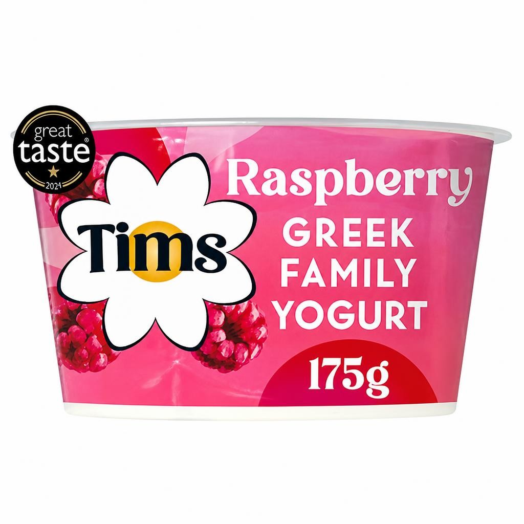 Tims Dairy Raspberry Single Greek Style Yogurt