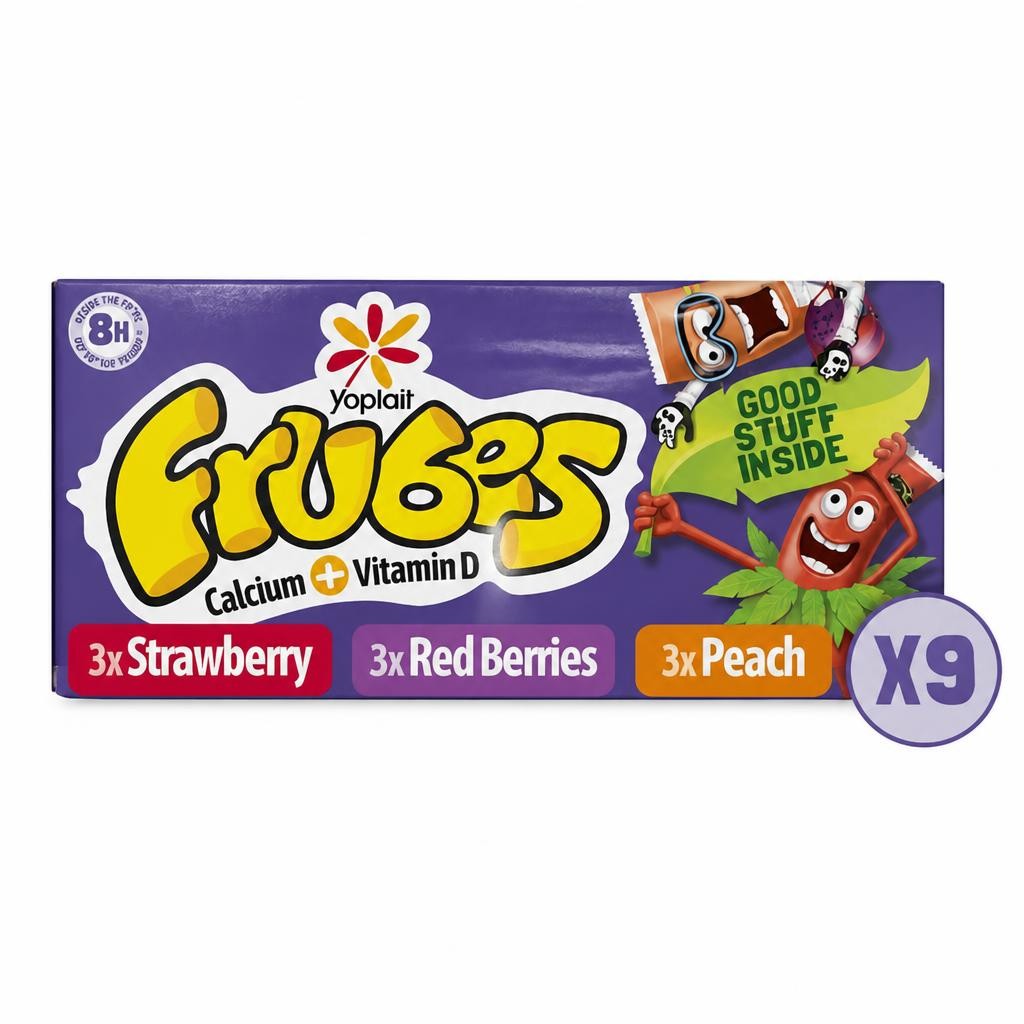 Yoplait Frubes Strawberry, Red Berry & Peach Kids Yogurts