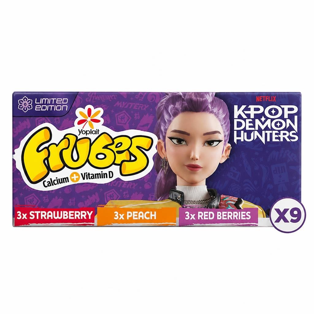 Yoplait Frubes Strawberry, Red Berry & Peach Kids Yogurts