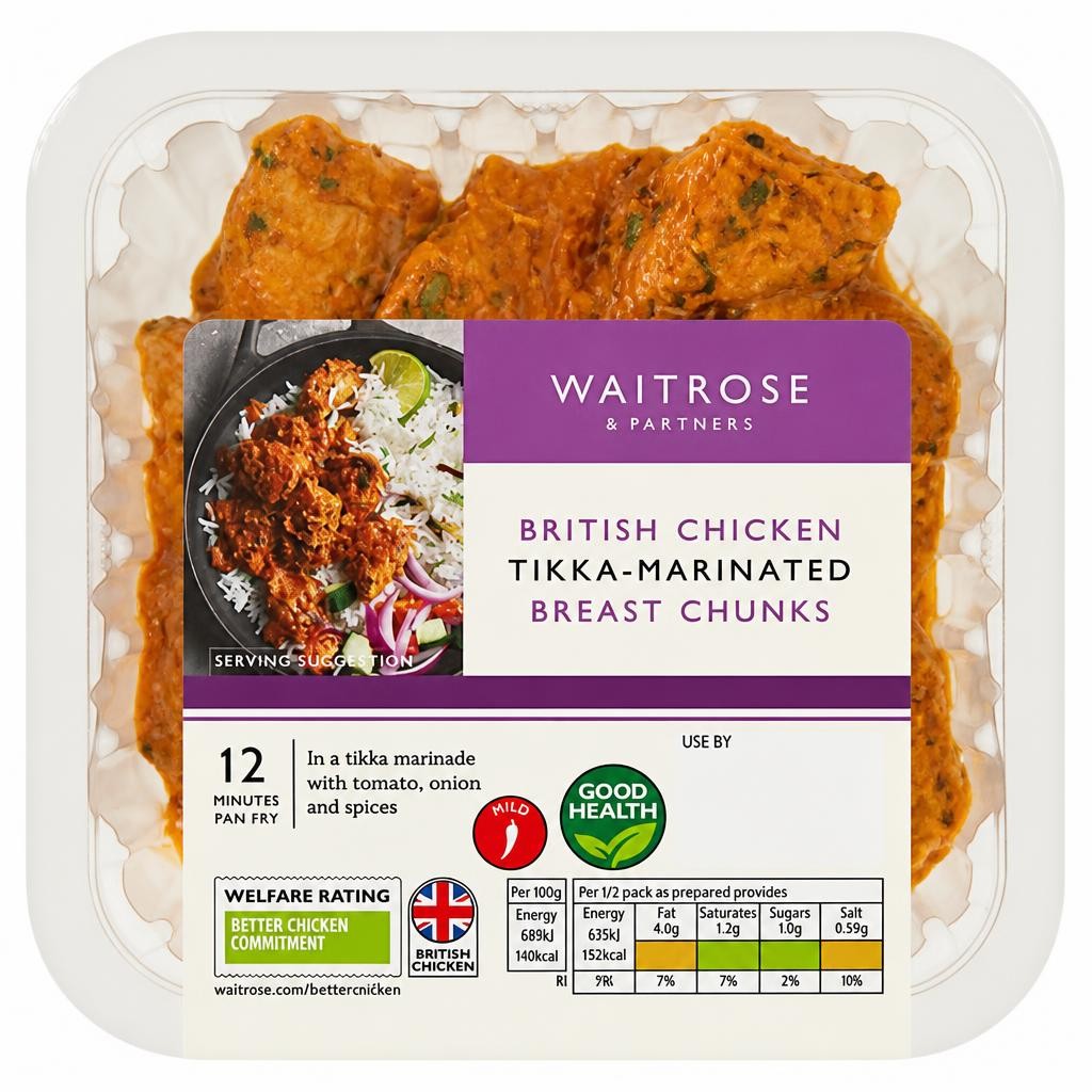 Waitrose Tikka Marinated Chicken Breast Chunks