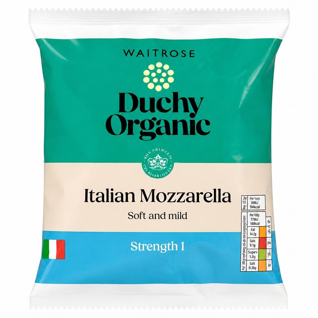 Duchy Organic Italian Mozzarella Cheese Strength 1