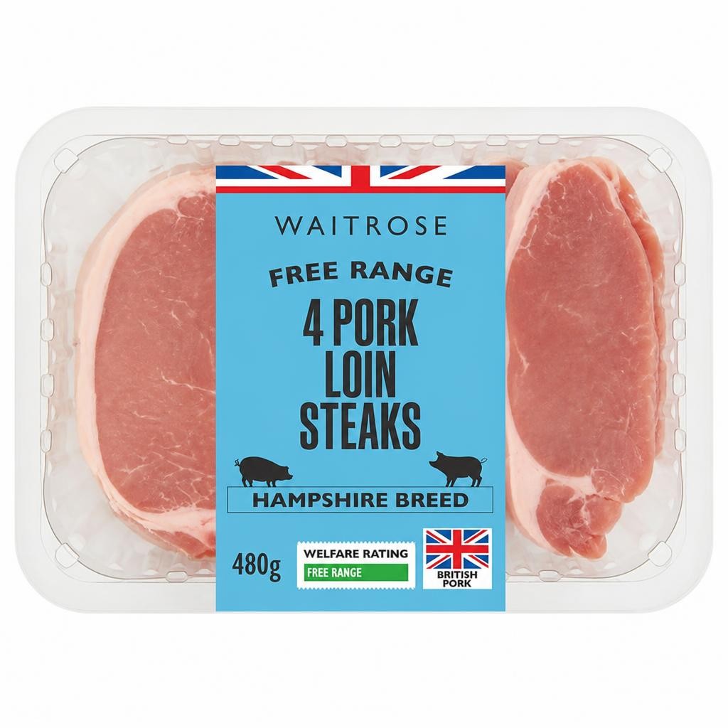 Waitrose Free Range Pork 4 Loin Steaks