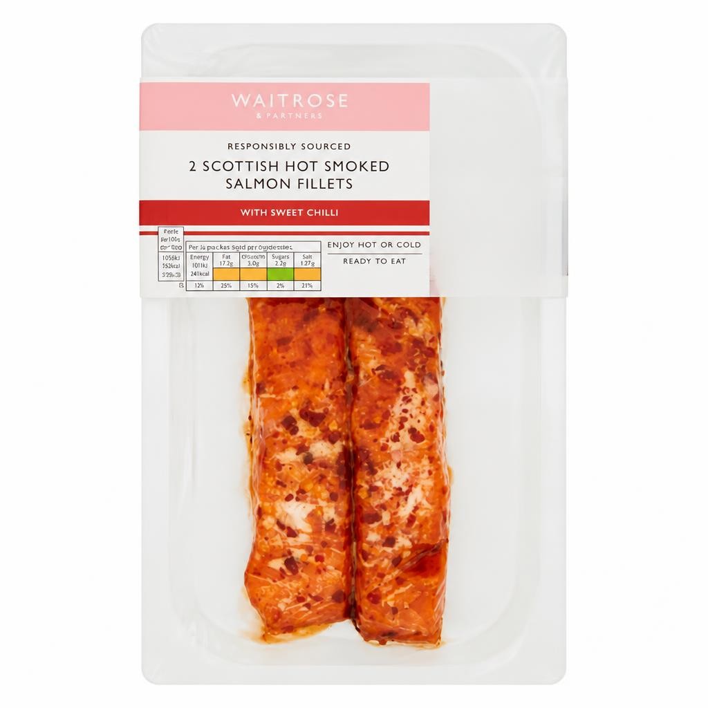 Waitrose Hot Smoked Salmon Fillets with Sweet Chilli