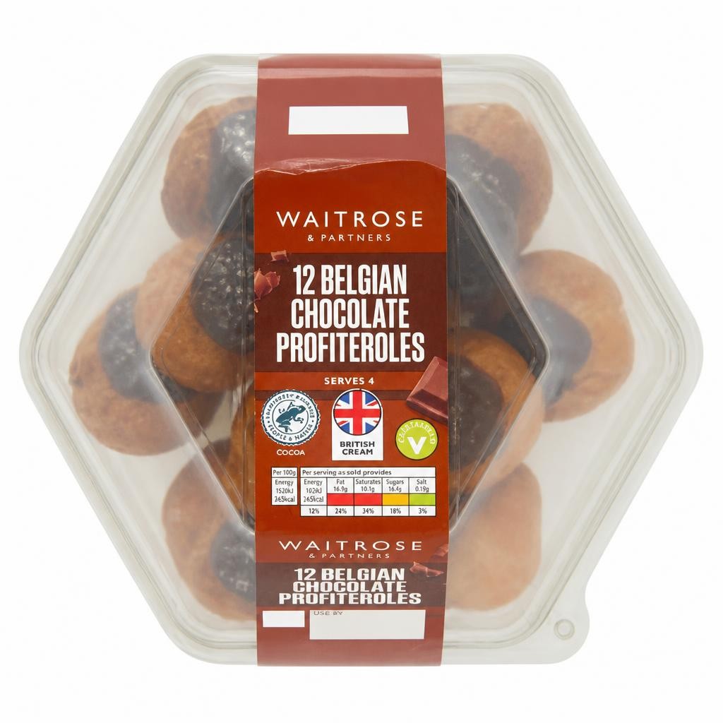 Waitrose 12 Belgian Chocolate Profiteroles