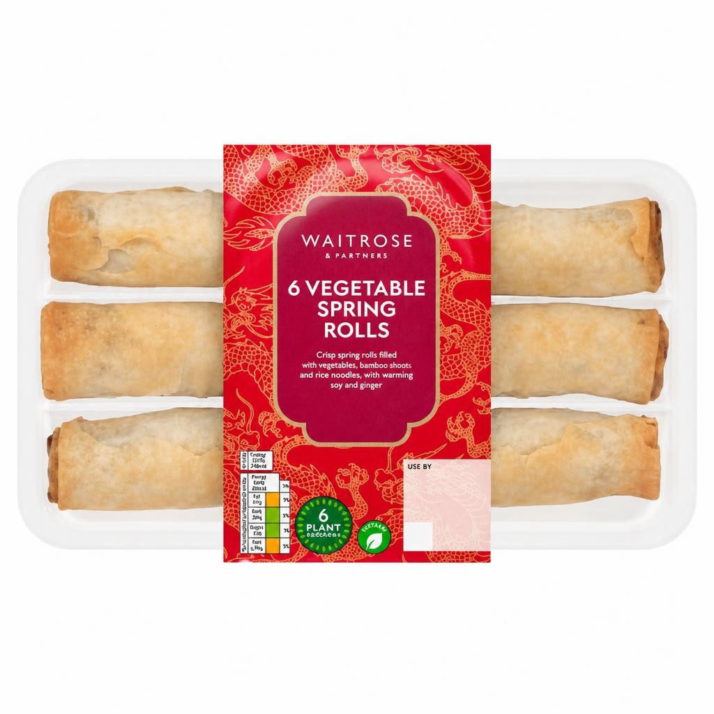 Waitrose 6 Vegetable Spring Rolls