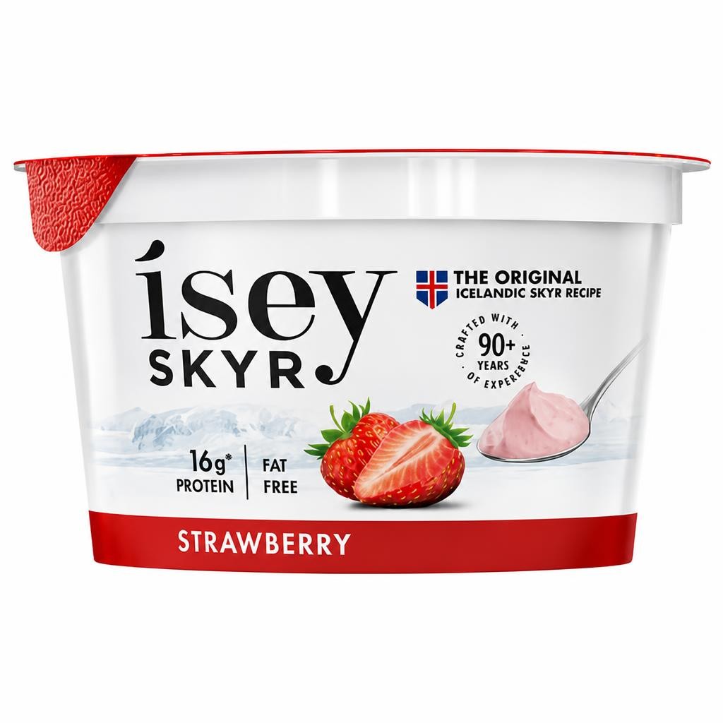 Isey Skyr Strawberry Icelandic High Protein Fat Free Yogurt