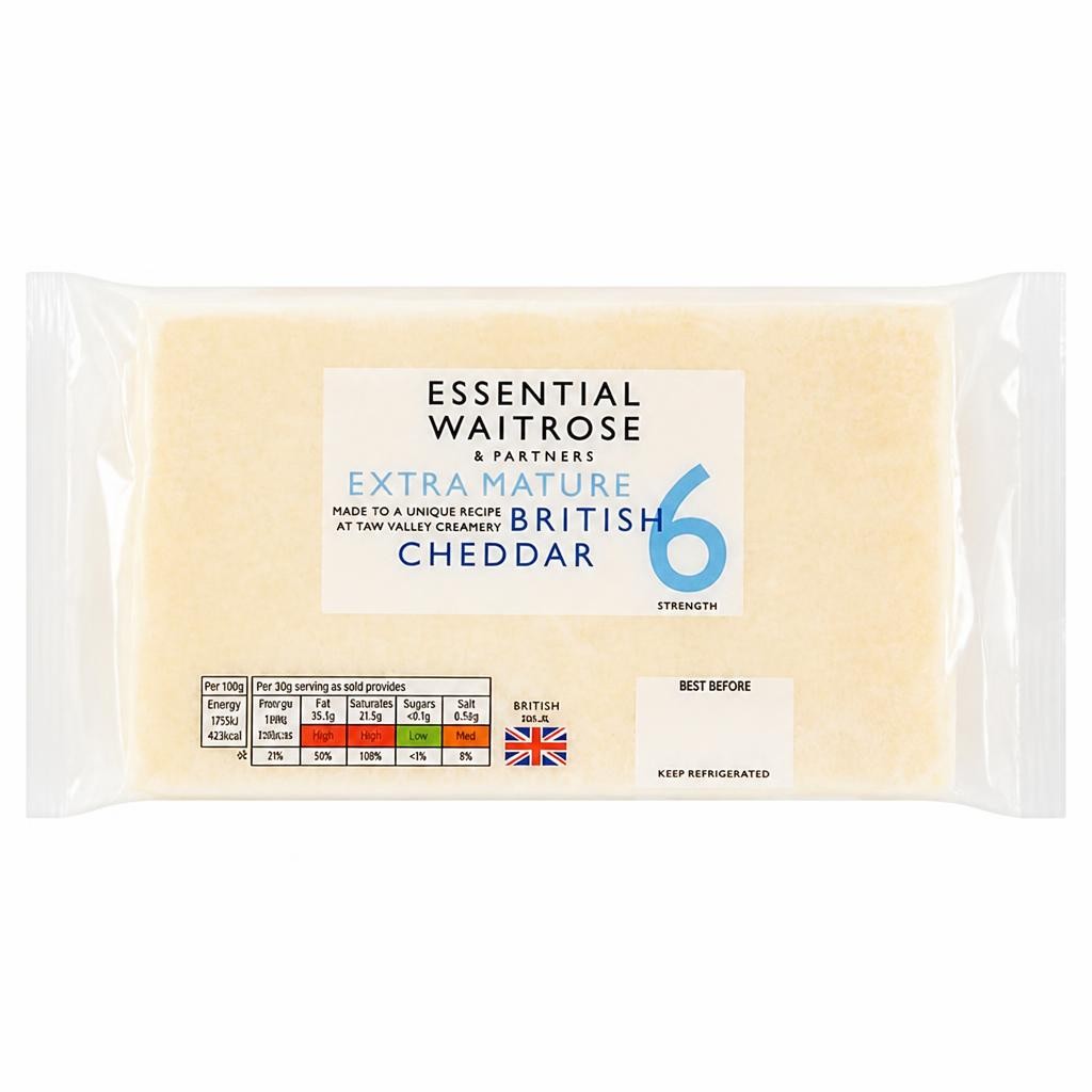 Essential Extra Mature Cheddar Cheese Strength 6 Large