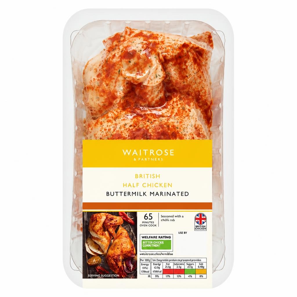 Waitrose British Half Chicken Buttermilk Marinated