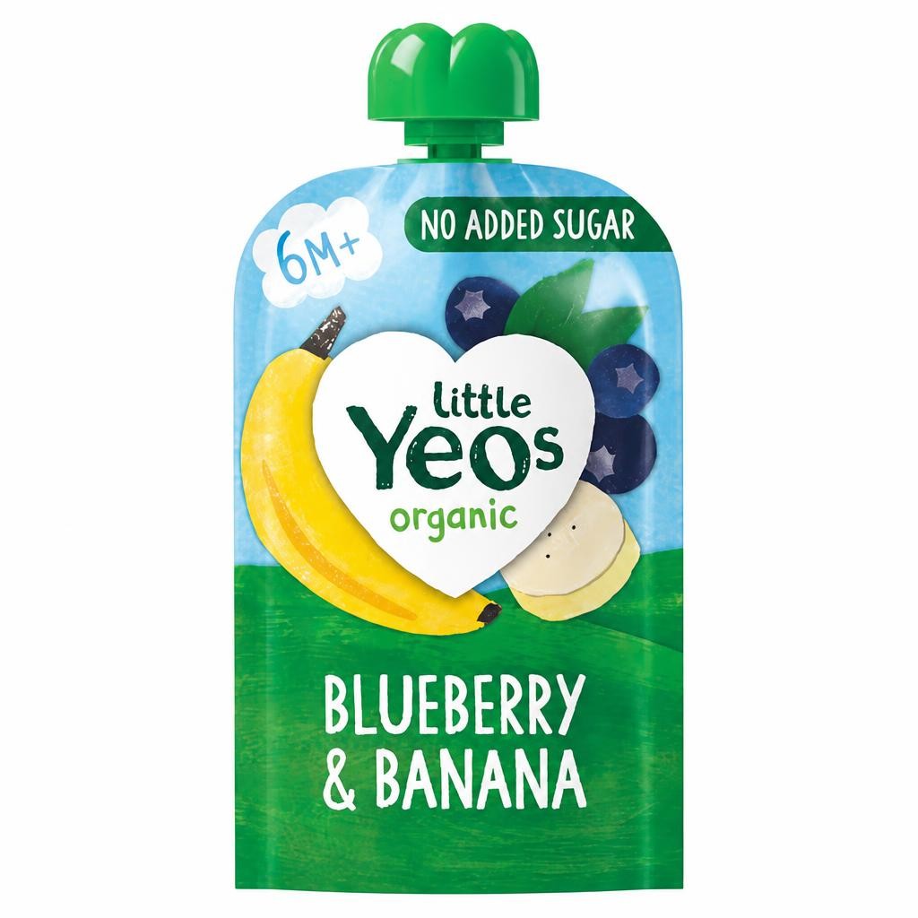 Yeo Valley Organic Little Yeos Blueberry & Banana Kids Yogurt Pouch