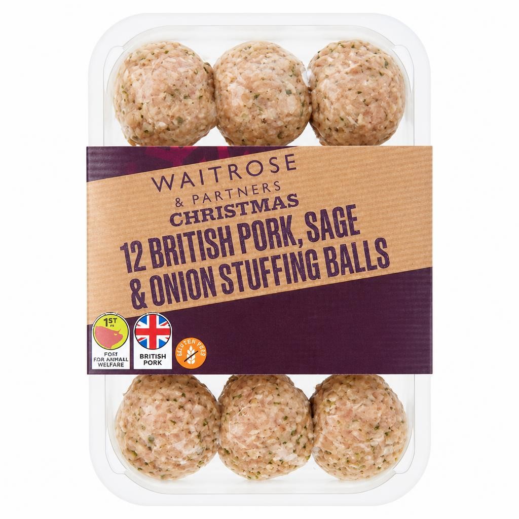 Waitrose Christmas 12 Sage & Onion Stuffing Balls