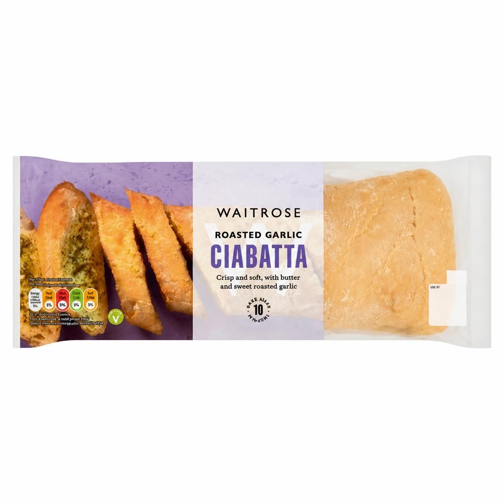 Waitrose Roasted Garlic Ciabatta