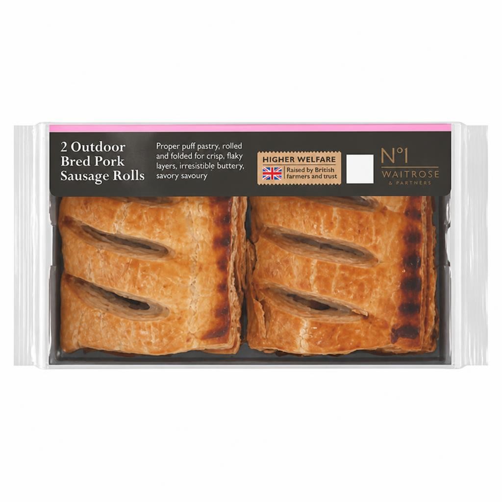 No.1 2 Outdoor Bred Pork Sausage Rolls