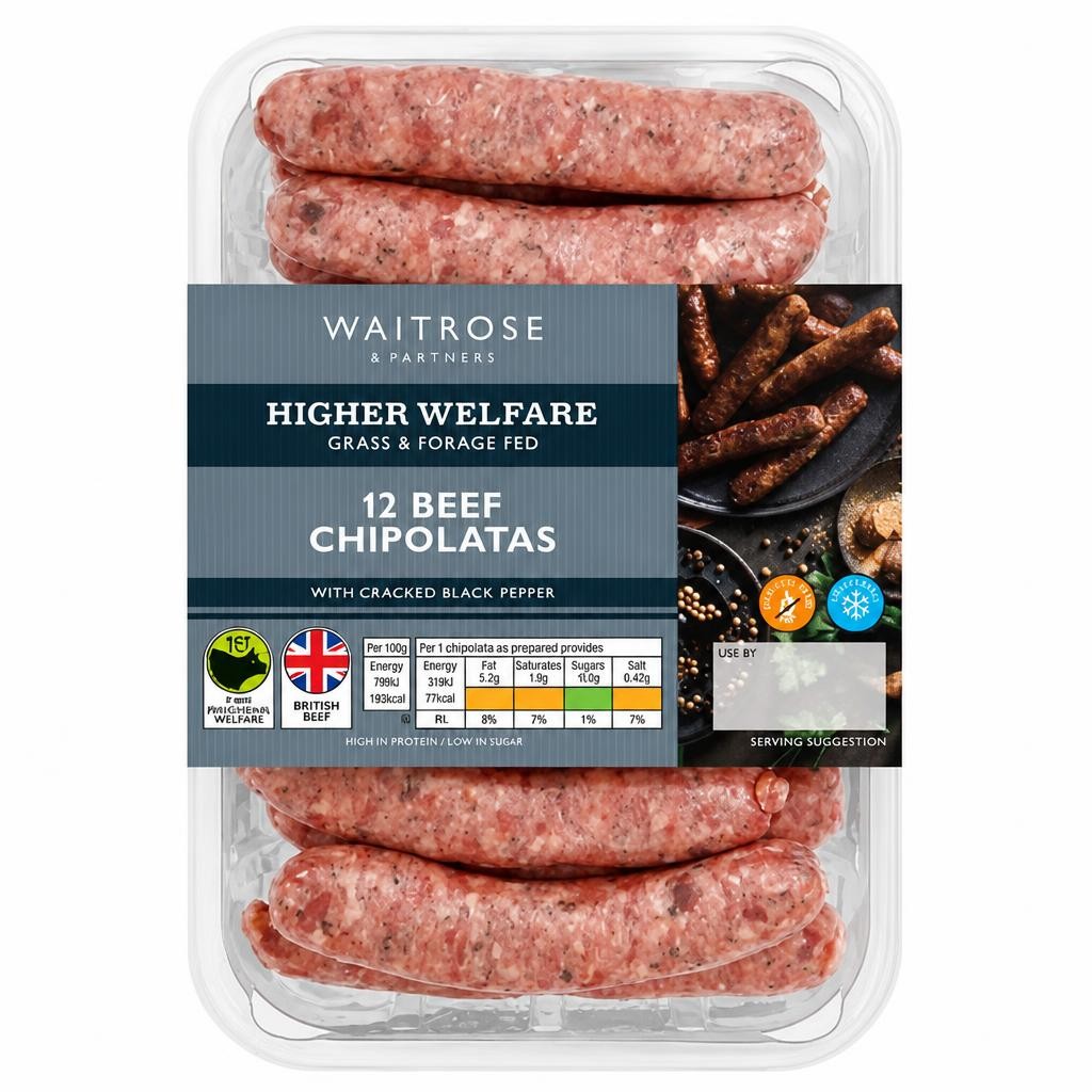 Waitrose Aberdeen Angus Beef Chipolatas