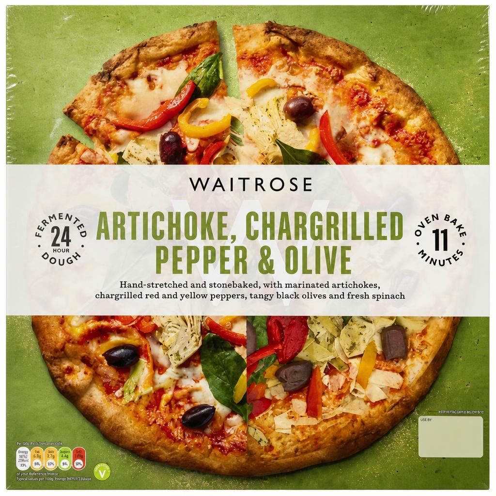 Waitrose Stonebaked Artichoke, Chargrilled Pepper & Olive Pizza
