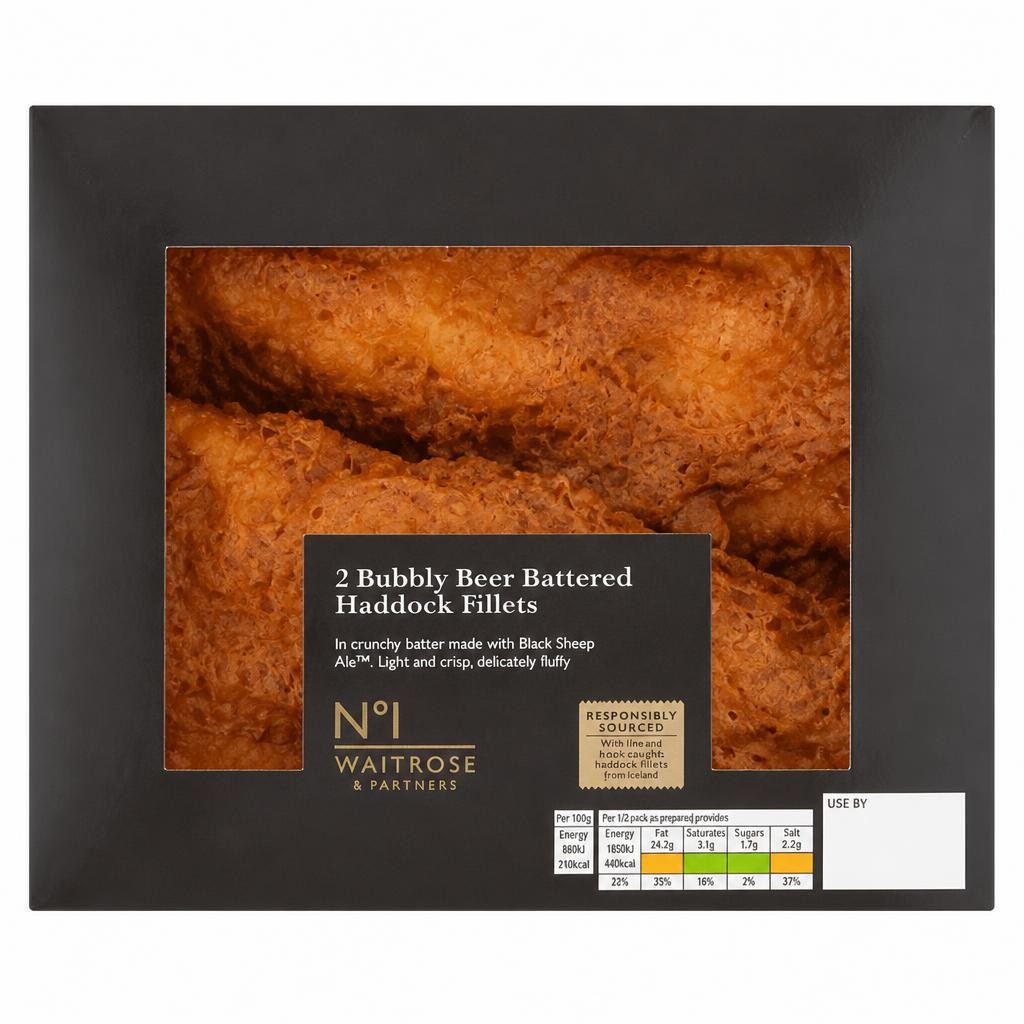No.1 Bubbly Beer Battered Haddock Fillets