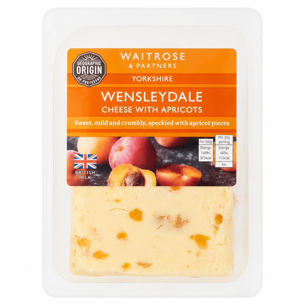 Waitrose Yorkshire Wensleydale Cheese with Apricot Strength 2