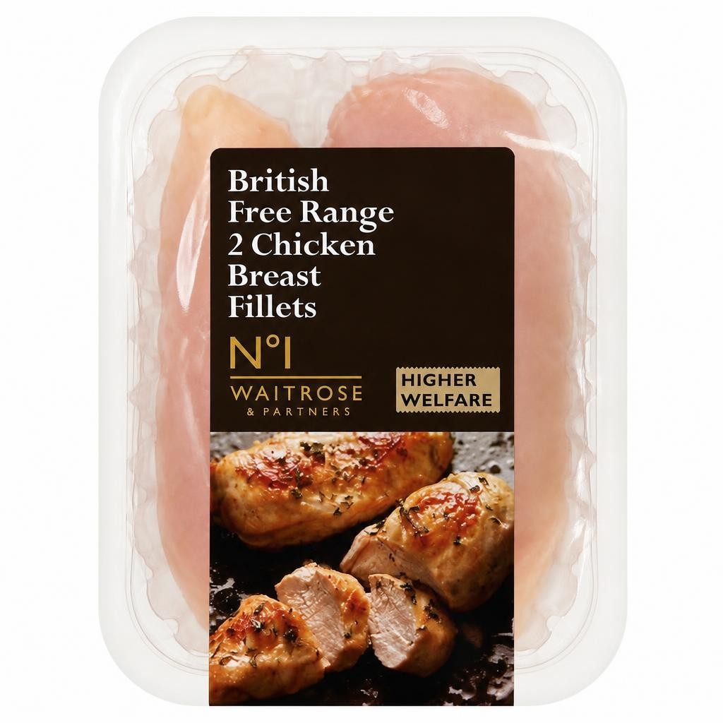 No.1 British Free Range 2 Chicken Breast Fillets