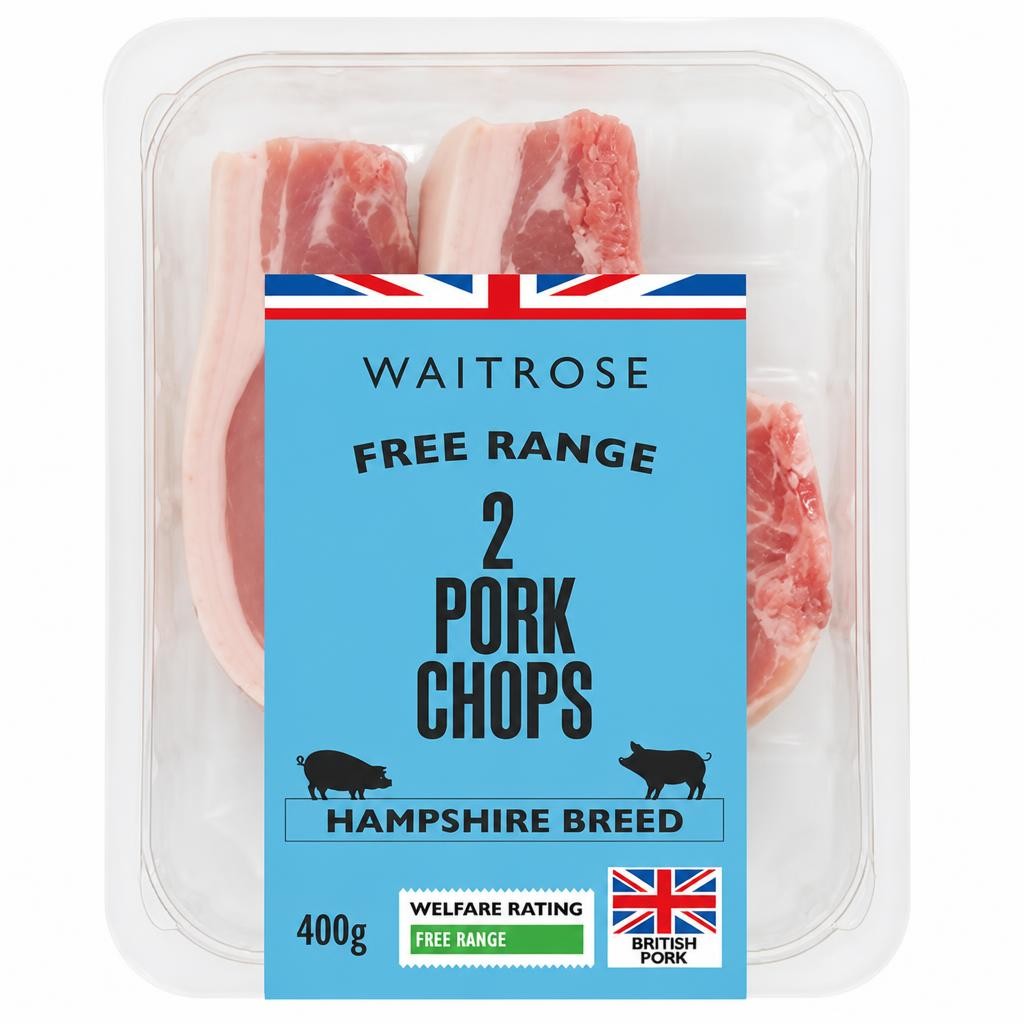 Waitrose Free Range 2 Pork Chops