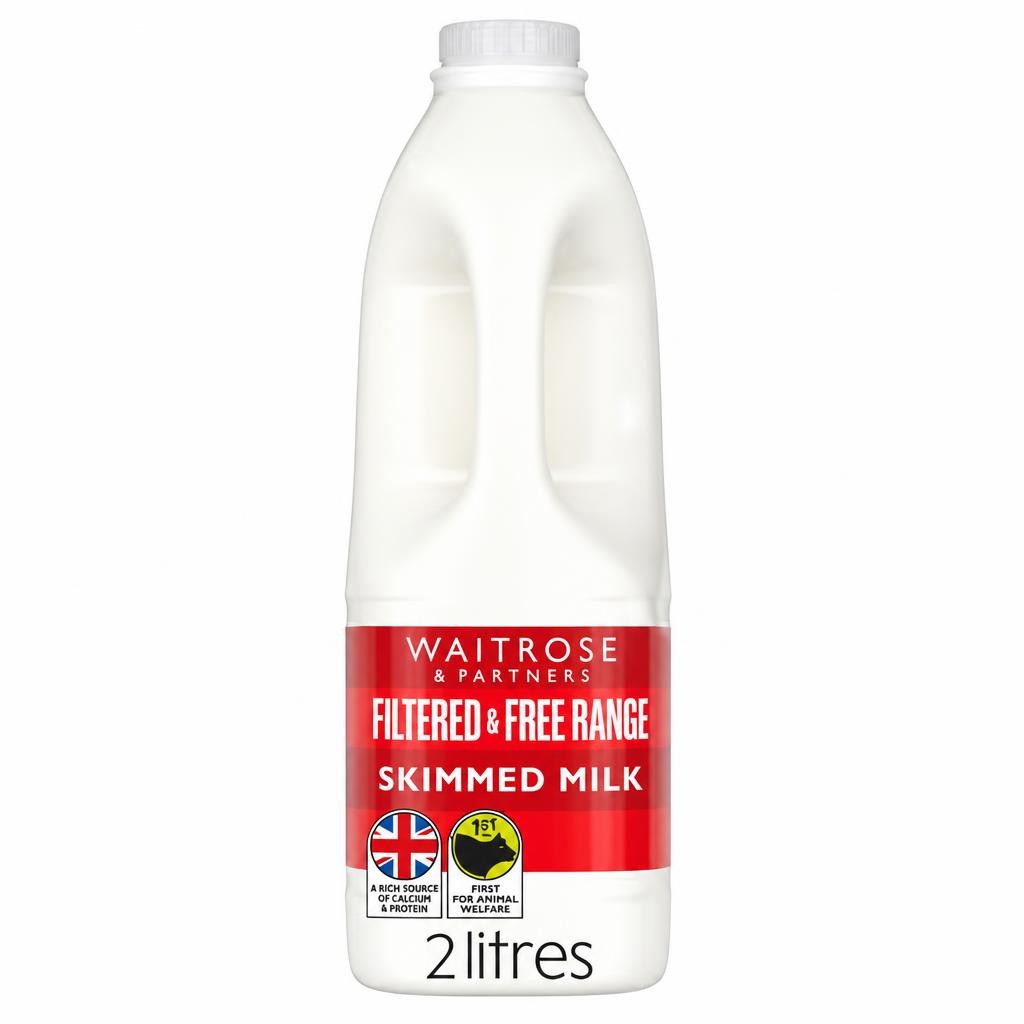 Waitrose Filtered British Free Range Skimmed Milk